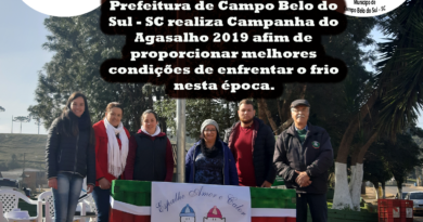Prefeitura de Campo Belo do Sul - SC realiza Campanha do Agasalho 2019 afim de proporcionar melhores condições de enfrentar o frio nesta época.