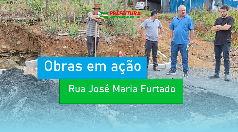 obras da rua josé maria furtado, no bairro lago azul