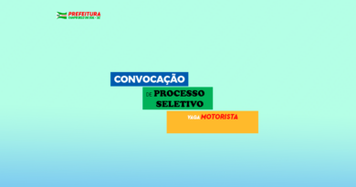 CONVOCAÇÃO Processo Seletivo 01/2024 Motorista Claudinei.