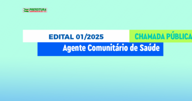 Convocação chamada pública 01-2025 agente comunitário de saúde Campo Belo do Sul SC